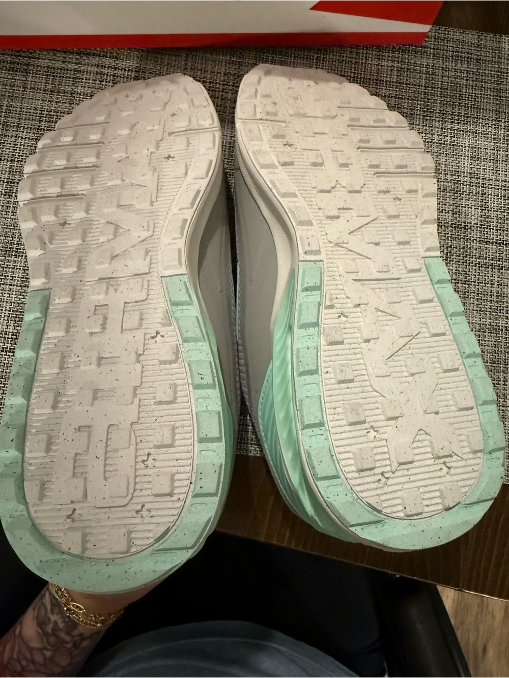 Nike Women’s Air Max Sneakers in Light Gray and Mint Green - Picture 6 of 6
